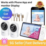 VTech Upgraded Smart WiFi Baby Monitor 720p Display, 1080p Camera, HD NightVision, Fully Remote Pan 