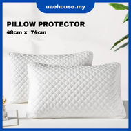 Quilted Pillow Case Protector With Metal Zip Sarung Bantal Zip 48x74cm
