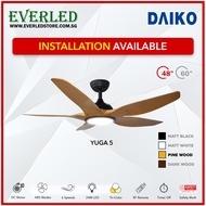 [Installation Available] DAIKO Yuga 5 48" DC Ceiling Fan (with Tri-Color LED and Remote)
