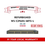 Refurbished Cisco WS-C2960S-48TS-L Switch 48 x 10/100/1000 Ports - Gigabit Ethernet Switch
