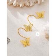 Peranakan Nyonya Kebaya Accessories Kerosang/Kerongsang Brooch: gold butterfly