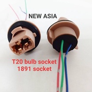 T20 7443 3wire LED Bulb Brake Turn Signal Light Sockets Harness Wire Plugs 1891