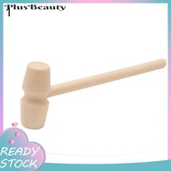 <Pluscloth> 5Pcs Mini Wooden Unpainted Hammer Mallet Pounding Gavel Kids Educational Toy