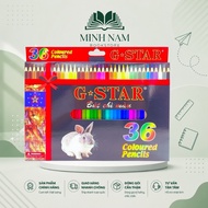 GSTAR Colored Pencils - Red Box - 12 Short colors/ 12 Long/ 18 Colors/24 Colors/36 Colors - Colour P