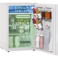 2.5 Cu.ft Mini Fridge W/ Freezer,single Door Small Refrigerator W/ Adjustable Thermostat Energy-effi