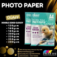 QUAFF PHOTO PAPER DOUBLE SIDE GLOSSY A4 ( 120gsm , 140 gsm , 220gsm,300gsm )