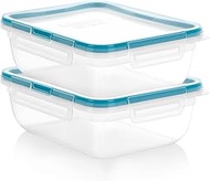 Snapware Total Solution 4-PC (8.5 Cup) Large Size Plastic Food Storage Containers Set with Lids, Meal Prep Food Containers, BPA-Free Lids with Locking Tabs