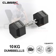 Hex Rubber Dumbbell 10 Kg — Classiccollection