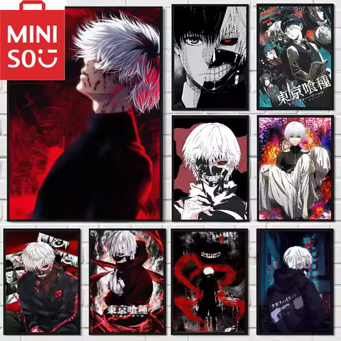MINISO Oil Painting By Number Anime Tokyo Ghoul Home Decoration Wall Bedroom Bar Aesthetic Room Deco