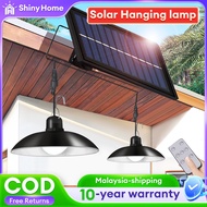 Double lights Solar Pendant Light  LED Aluminum Solar Powered Celing Lamp Chandelier Indoor