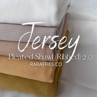 [READY STOCK🔥] 2.0 COTTON JERSEY PLEATED  SHAWL RIBBED JERSEY SHAWL MALAS IRONLESS SHAWL TRAVEL SHAW