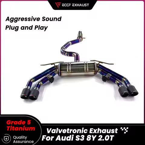 Titanium Valvetronic Exhaust For Audi A8 C8 3.0T Aggressive Sound Performance Upgrade Easy Installat