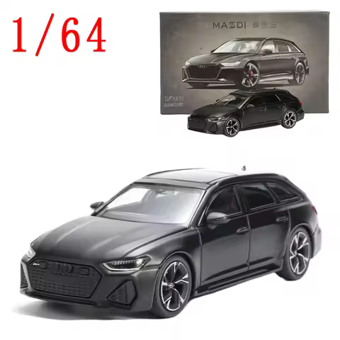 MASDI Diecast 1/64 Scale Audi RS6 Alloy Car Model Audi RS6 Avant Play Vehicles Toys for Boys Gift Or
