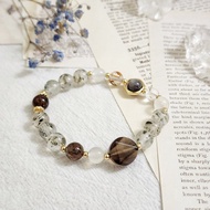 大衛星茶晶/星輝骨幹/藍月光石/黑金超七/黑草莓 淨化守護天然石