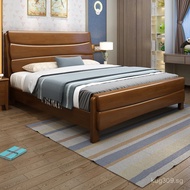 Bedroom double Bed m1.8Solid Wood Bed Small Apartment Large Wedding Bed Oak Modern Simple1.5New Chin