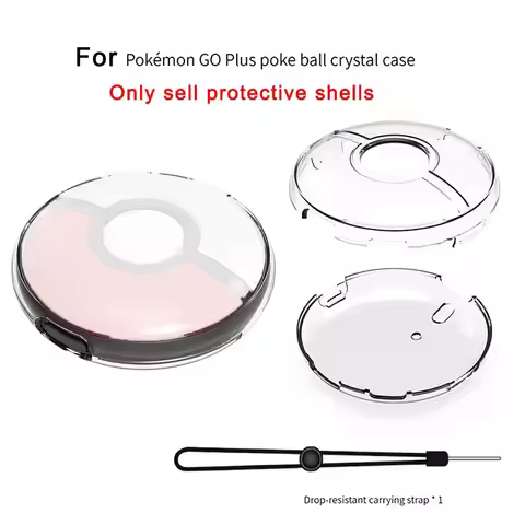 Crystal Protective Cover for Pokemon GO Plus+ Anti-fall PC Hard Transparent Case Cover With Hand Str