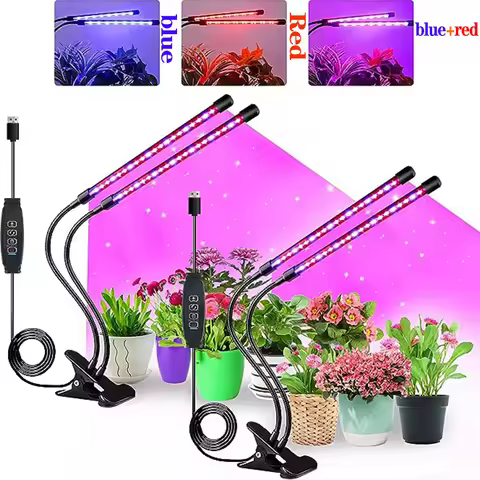 USB LED Plant Grow Light Indoor Garden 10 Dimmable Levels Grow Light Full Spectrum Timer Setting Hyd