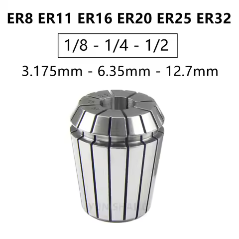 ER Collet 1/8 1/4 1/2 3.175mm 6.35mm 12.7mm High Precision 0.008mm CNC Milling Tool ER8 ER11 ER16 ER