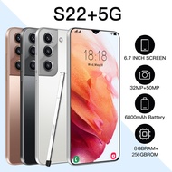 【COD】handphone baru  Sumsung S22 Ultra handphone promo RAM 8GB ROM 256GB 5800mah Android hp murah dibawah 500 ribuan handphone promo smart phone6.7 inch HD Layar penuh