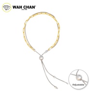 WAH CHAN S925 ITALIAN Silver Bracelet - Paper Clip Mesin 2C NSBLV014