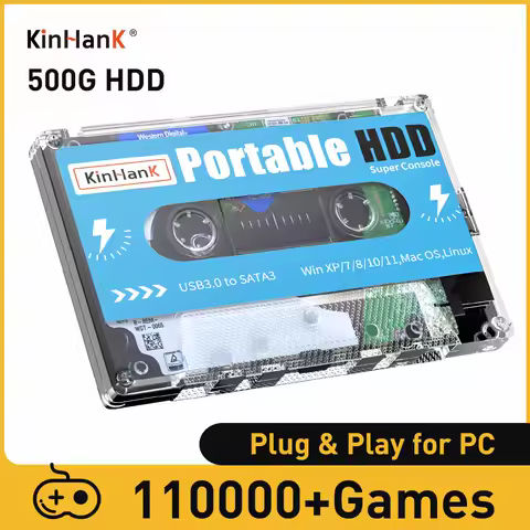 Kinhank Super Console X Batocera 33 500G 2T Hard Drive Disk 110000+ Retro Video Games For MAME/ARCAD