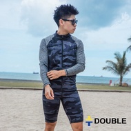 D67「Double」Zipper Chest Binder with Abrasion Protection Swimwear ZIP防磨束胸泳衣
