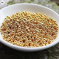 SK 100Pcs 3-6mm Round Beads Spacer Beads Smooth Loose Ball Beads for DIY Bracelet Jewelry Making Cra