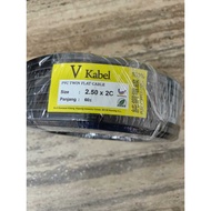 V KABEL PVC TWIN FLAT CABLE 2.5MM 2C 70M