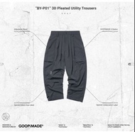 Goopi “BY-P01” 3D Pleated Utility Trousers - Gray