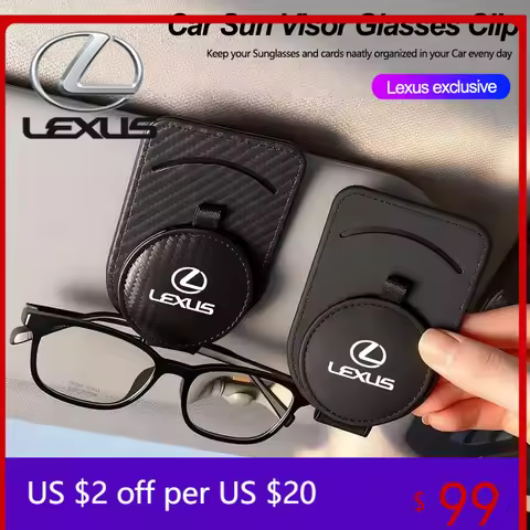 Interior Mouldings Car Sun Visor Glasses Clip Magnetic Sunglasses Holder For Lexus F SPORT RX300 IS2