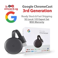 Google Chromecast HD (3rd / 4th Generation with Google TV + Remote) - Local Warranty - SG with Safety Mark / US Set