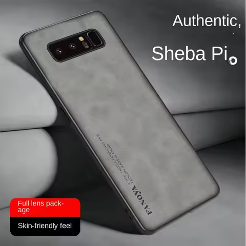 For Samsung Galaxy Note 8 Note8 Case PU Leather Surface Hard PC Back Cover Shockproof Matte Phone Ca