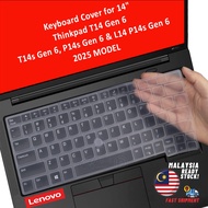 Keyboard Cover for Lenovo ThinkPad T14 Gen 6 T14s Gen 6, P14s Gen 6 & L14 Gen 6 2025 Model Keyboard 
