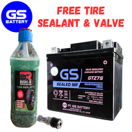 GS Motorcycle Battery GTZ7S FOR RAIDER 150/SYM JET100/HONDA PCX 150 CLICK 150 with Tire Sealant & Pi