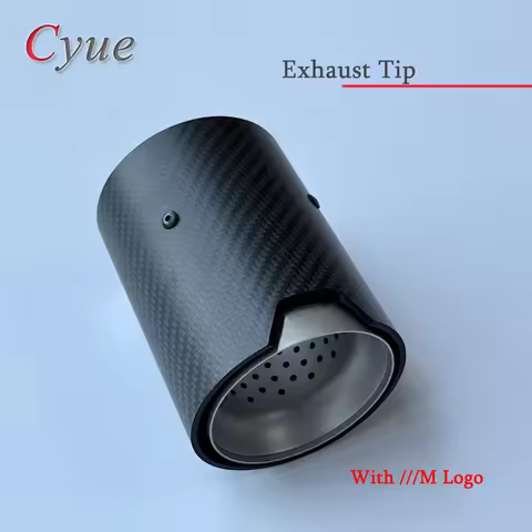 1 Piece Car Sandblasting Inner Pipe M Performance M2 M3 M4 M5 Matte Carbon Exhaust Tip For BMW E46 E