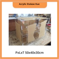 Acrylic cake display case LxWxH 50x40x30cm