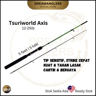 Tsuriworld Axis 5 Feet 12-25lb 2-Piece Spinning Fishing Rod Joran Ikan