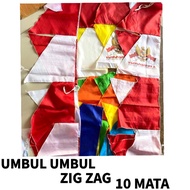 MERAH MATA 10-Blade Zig Zag Pennant 10-Blade Zig Zag Saw/ Red and White. COLORFUL. Garuda Colorful