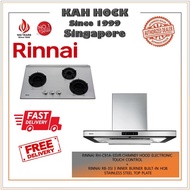 RINNAI RH-C91A-SSVR CHIMNEY HOOD+RINNAI RB-3SI 3 INNER BURNER BUILT-IN HOB BUNDLE