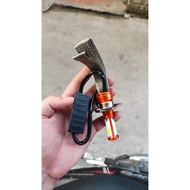 Bóng LED pha H4 siêu sáng 3 tim tản nhiệt đuôi công AC-DC 12v-24v 40w