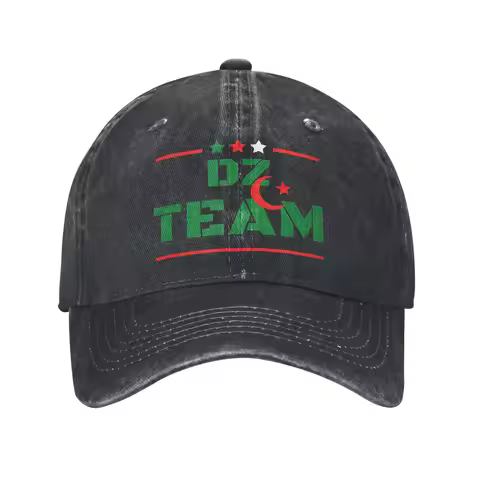 Men Women DZ Algeria Algerian Flag Caps Outfits Baseball Caps Retro Snapback Hat Adjustable