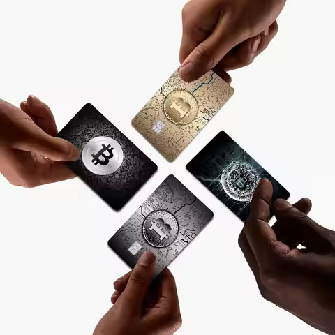 Money Dollar Bitcoin Credit Card Skin Stickers For VISA Bank Card Transportation Card Waterproof Sti