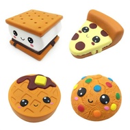 Squishy Simulation Expression round Bean Sandwich Biscuits Stress Relief Soft Pu Squishy Toys New Product