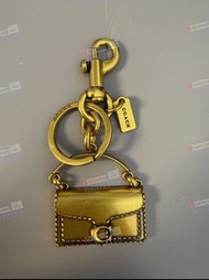 🎁COACH 蔻馳 金色酒神包掛飾 鑰匙扣 包包掛件 禮物Keychain, Bag Charm, Hanging Ornament – Gift