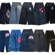 baggy jeans men y2k seluar jeans lelaki y2k jeans Cross-Border E-Commerce JNCO Wide-Leg Jeans Men Y2