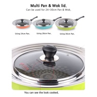 ✣Kitchen Art Frying Pan, Wok, Cooking Pot Multi cover / Combined use 24cm ~ 30cm