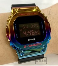 【威哥本舖】Casio台灣原廠公司貨 G-Shock GM-5600SN-1 限量款 霓虹炫彩電鍍 不鏽鋼殼電子錶