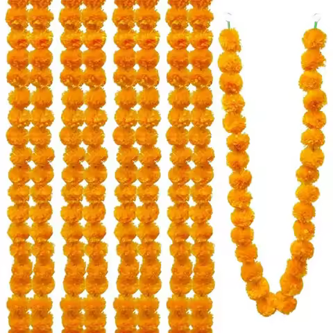 150CM Artificial Marigold Wreath Home Room Decor Dining Table Party Artificial Flower Decoration Wed