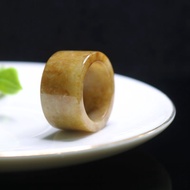 Honey Yellow Jade Ring Tube Shape size 66-67 mm
