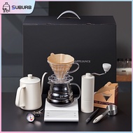 SUBURB ชุดเครื่องชงกาแฟ หม้อต้มด้วยมือ ดริปเปอร์ เครื่องบดละเอียด ชุดของขวัญกาแฟ ที่มีขนาด อุปกรณ์สำหรับกาแฟ แบบพกพาได้ หม้อกาแฟ
